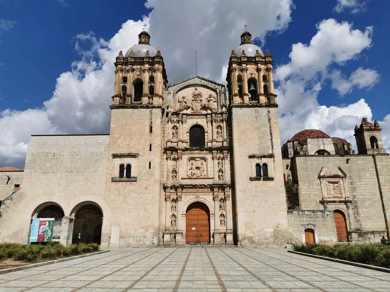 Front of the Church of Santo Domingo de Guzmán in Oaxaca City